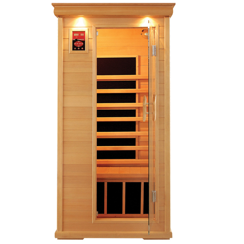 1 personal far infrared sauna room made of pure hemlock