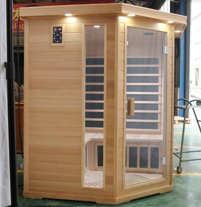 big corner far infrared sauna room w foot heater