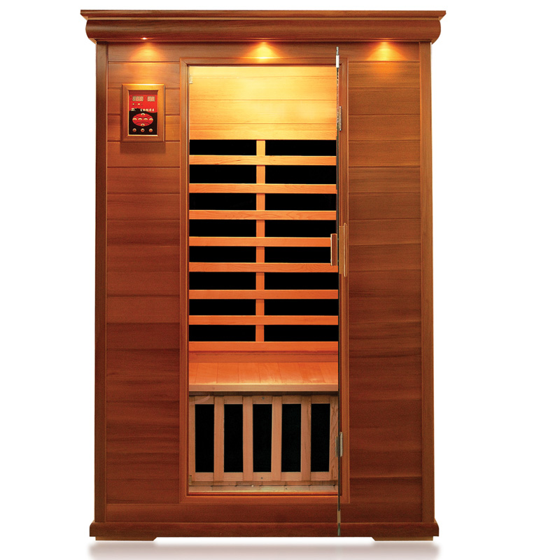 2 person sauna room made of cedar